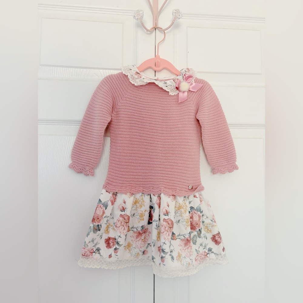 JULIANA | Pink Floral Kids Dress.
